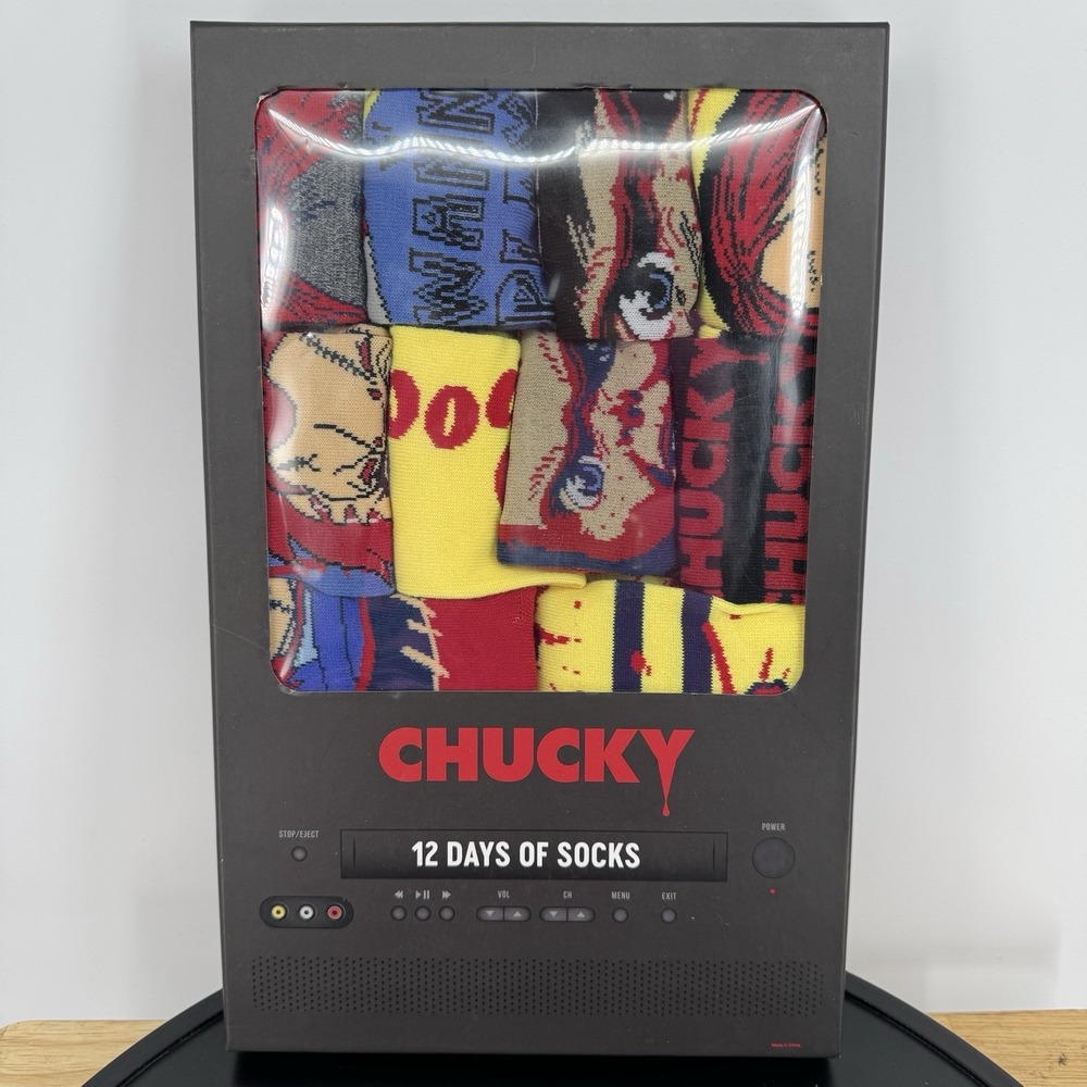 Chucky 12 Days Of Socks Gift Set Crew & No‎ Show Child's Play Seed Of Chucky